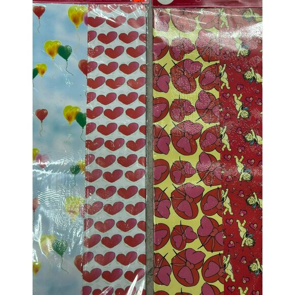 Valentines Cute Gift Wrap 4-Sheets Charming Love Cupid Good-House - Picture 2 of 7